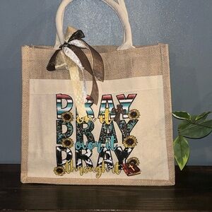 Stylish Beige Tote Bag with Inspirational Print